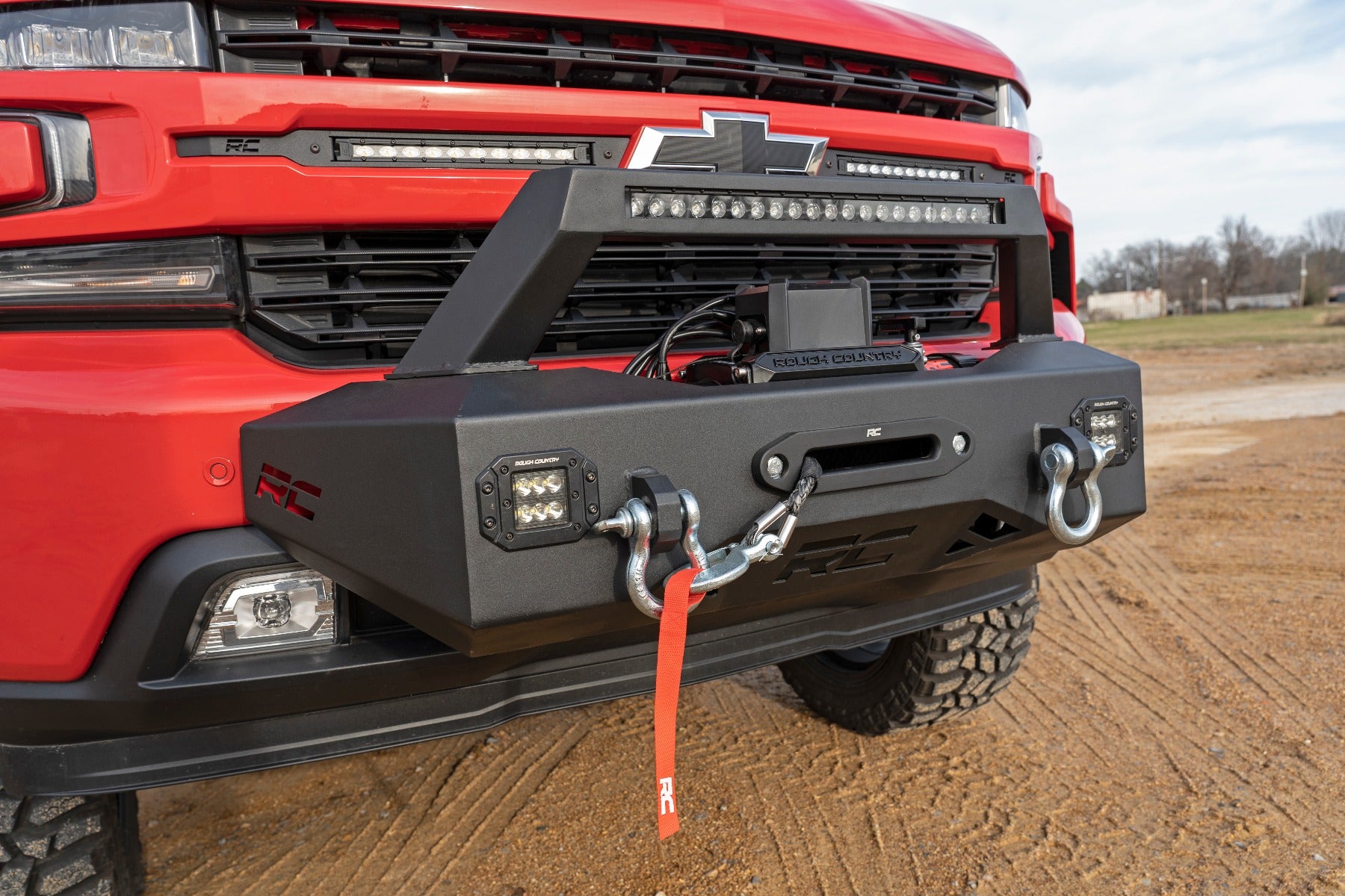 EXO Winch Mount Kit Chevy Silverado 1500 2WD/4WD (2019-2022) Rough Country