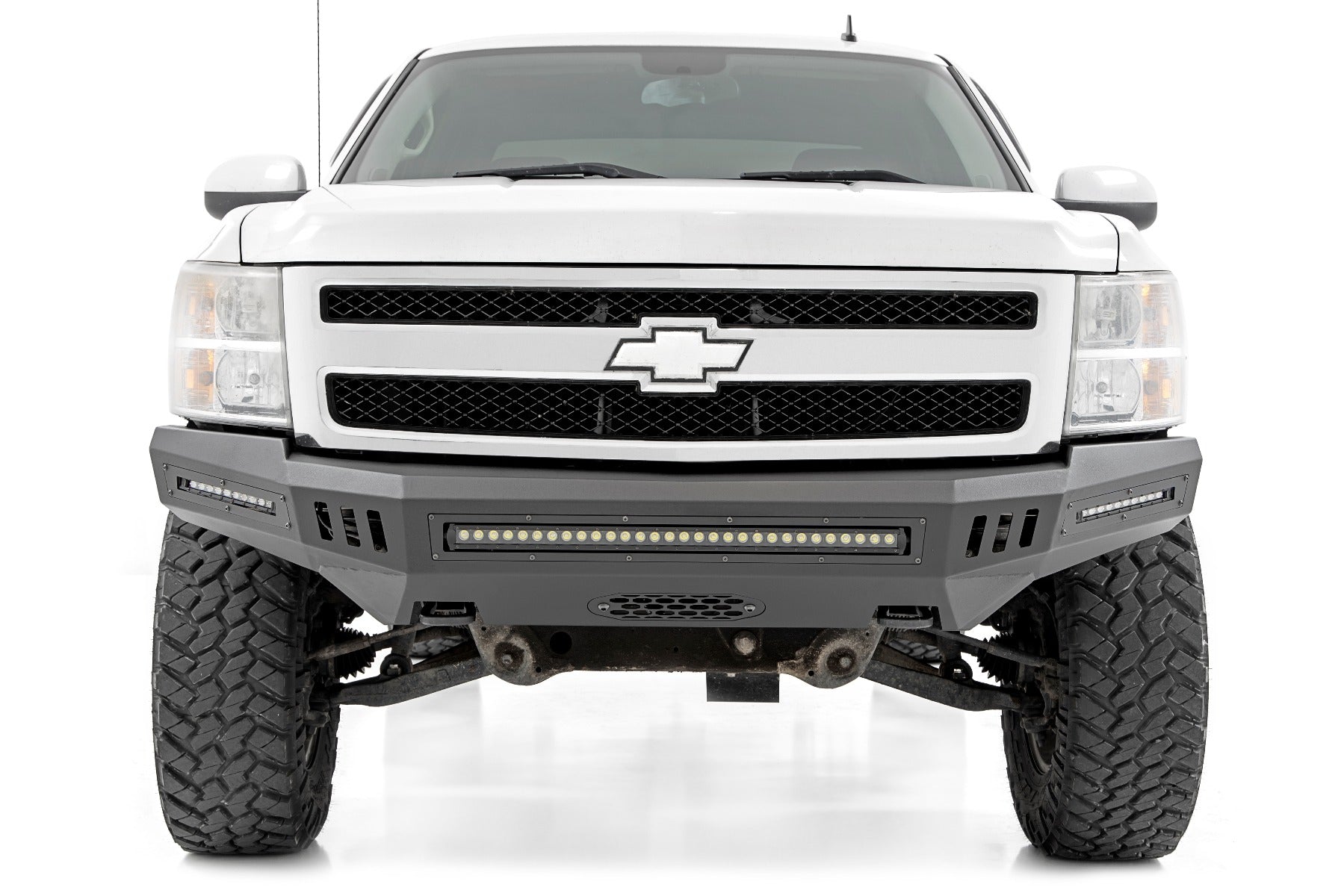 Front High Clearance Bumper Black LEDs Chevy Silverado 1500 2WD/4WD (07-13) Rough Country