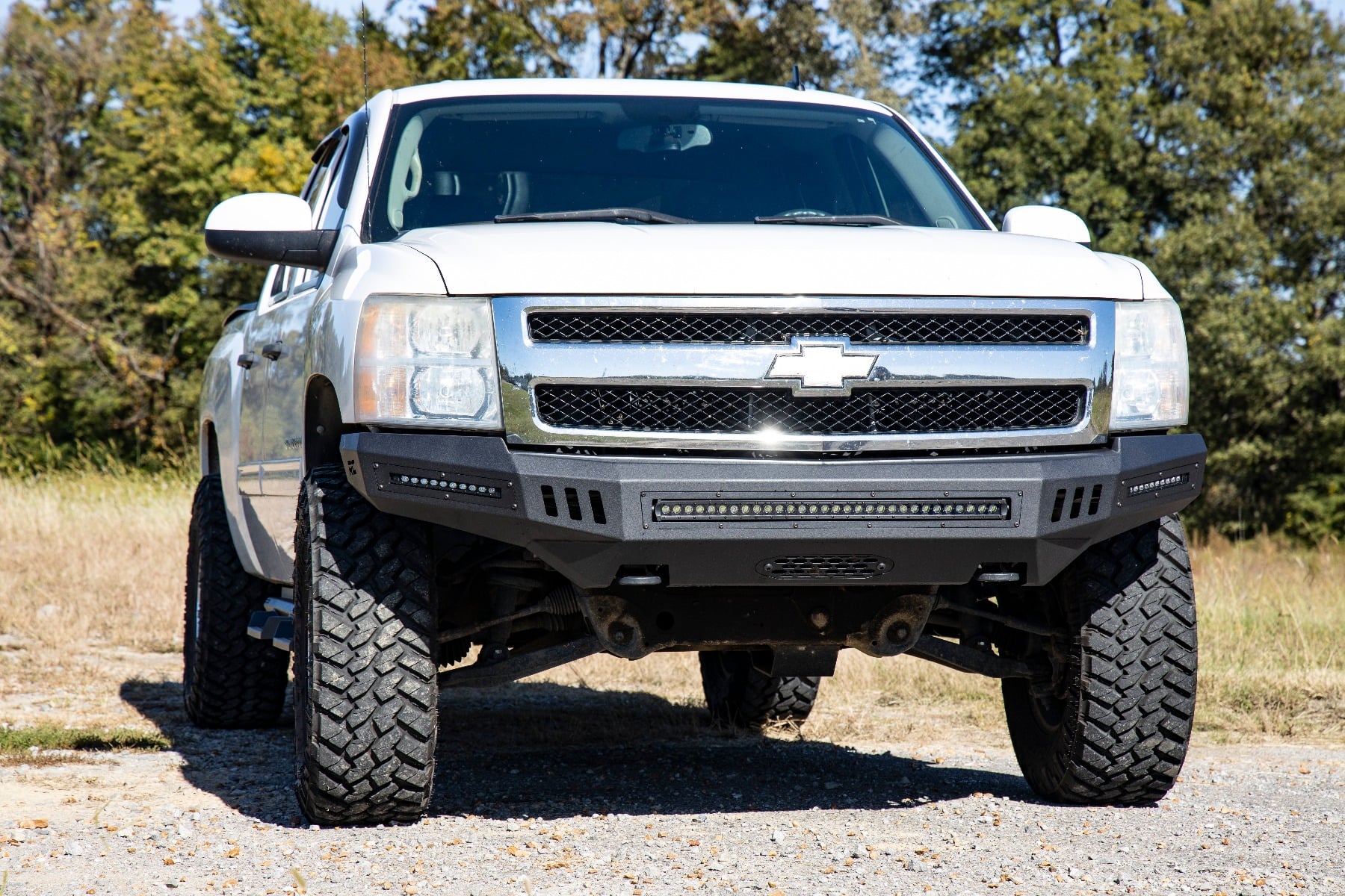 Front High Clearance Bumper Black LEDs Chevy Silverado 1500 2WD/4WD (07-13) Rough Country