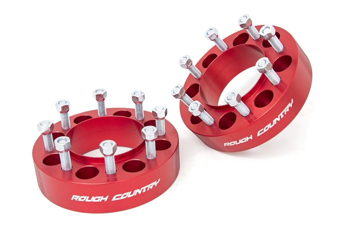 2 Inch Wheel Spacers 8x170 Red Ford F-250/F-350 Super Duty 4WD (03-26) Rough Country