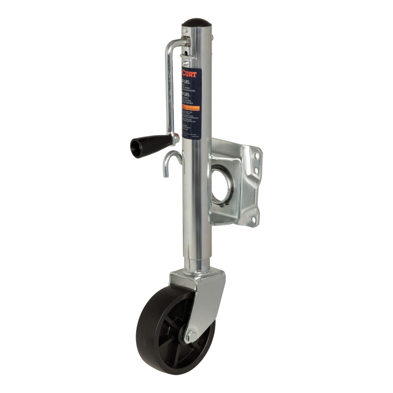 CURT Marine Trailer Jack with 6" Wheel 1,000 lbs, 10" Travel Model 25004