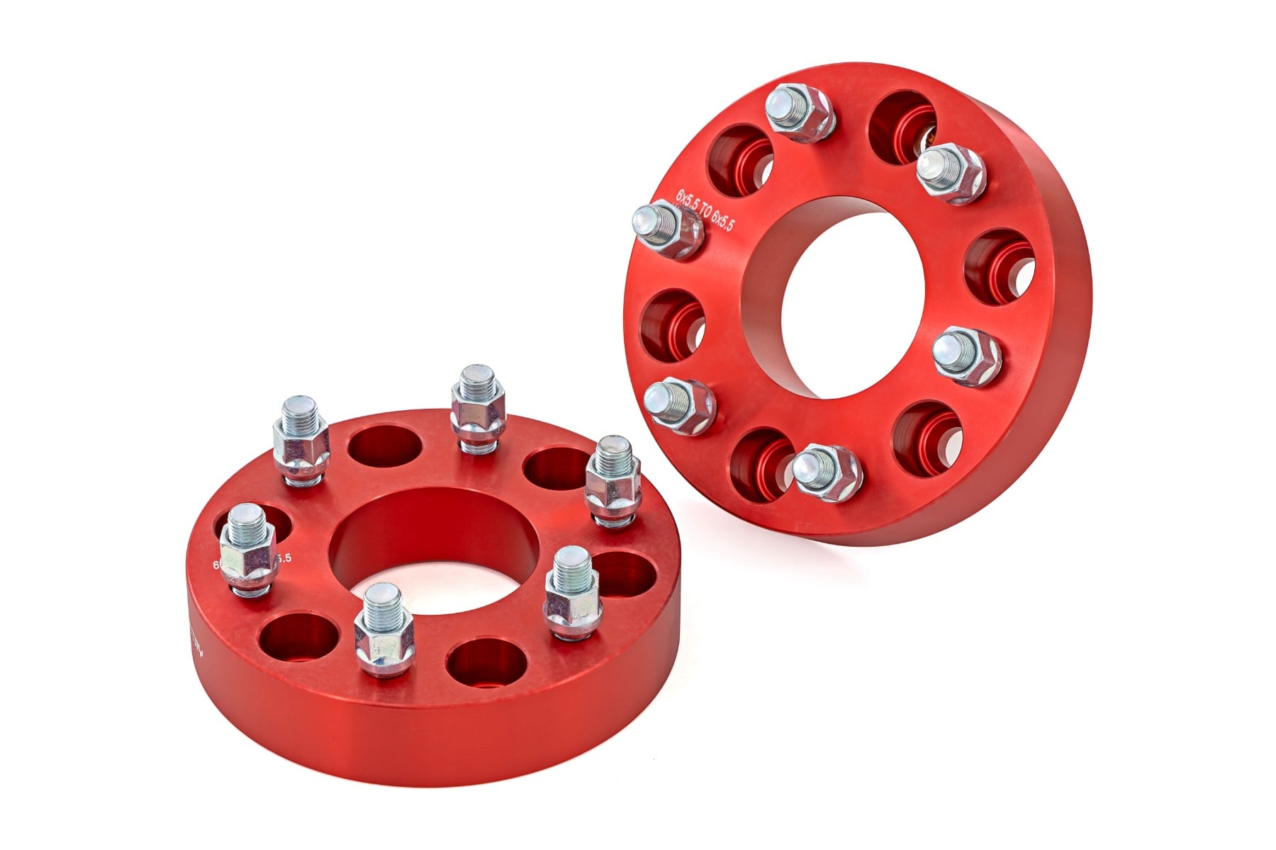 1.5 Inch Wheel Spacers 6x5.5 Red Silverado/Sierra 1500 Truck & SUV Rough Country