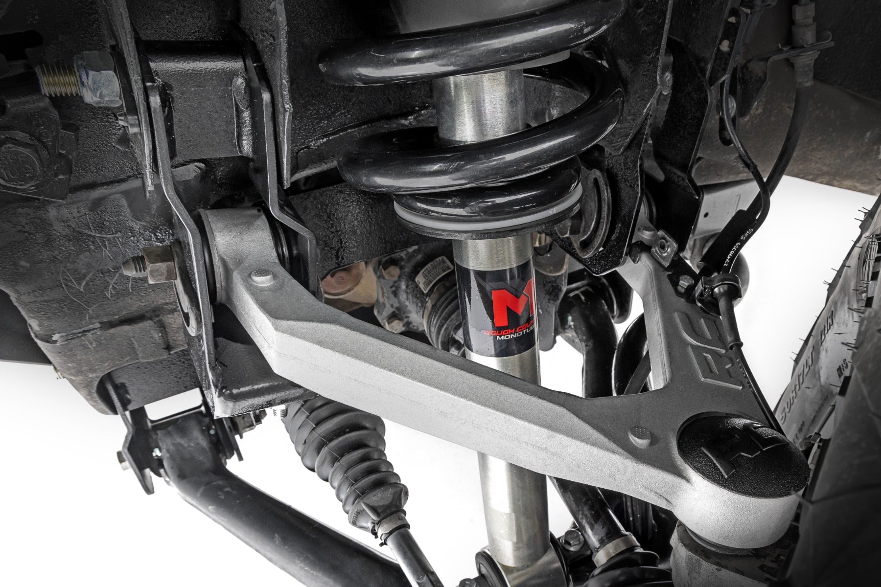 7 Inch Stamped Steel LCA Lift Kit Forged UCA Bracket N3 Struts Silverado/Sierra 1500 (16-18) Rough Country