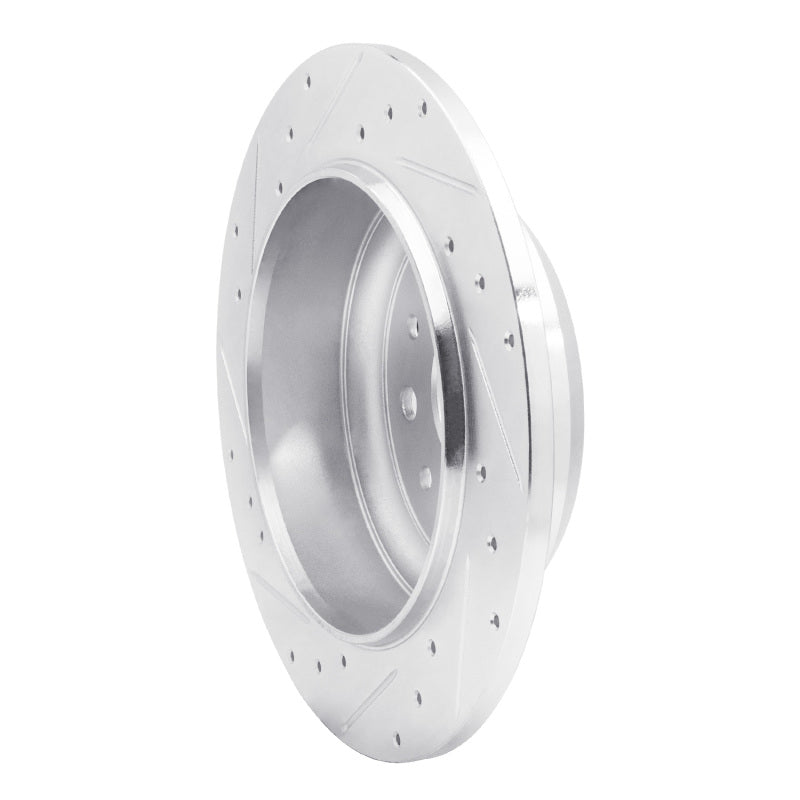 R1 18-25 Jeep Wrangler Rear Right Drilled & Slotted Silver Brake Rotor