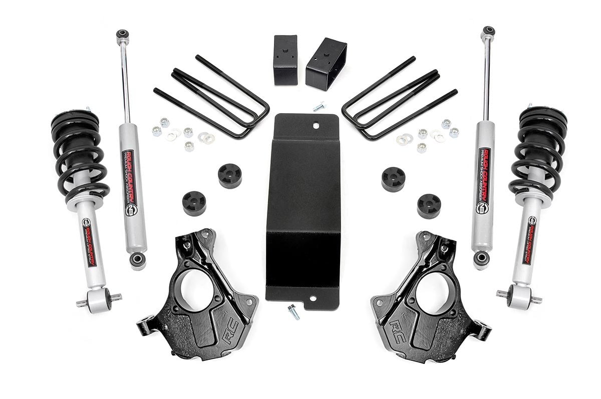 3.5 Inch Lift Kit Alu/Stamp Steel LCA N3 Strut Silverado/Sierra 1500 (14-18 & Classic) Rough Country