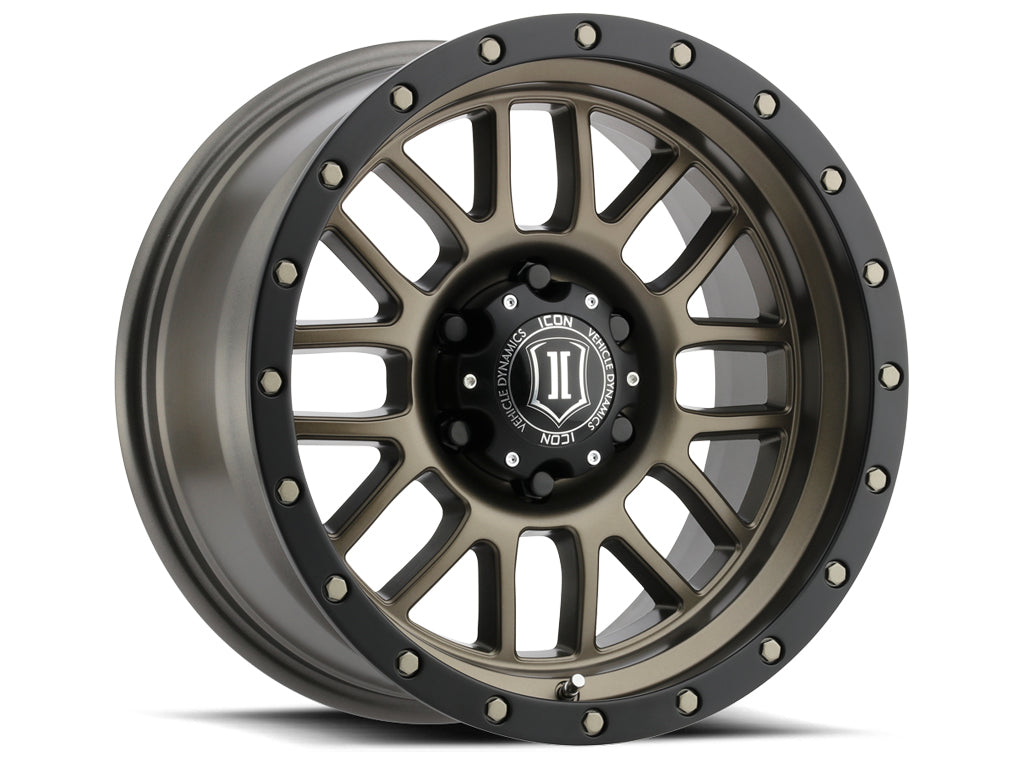 Alpha 17 X 8.5 / 5 X 5 / 0MM / 4.75 Inch Back Space Bronze, ICON Alloys