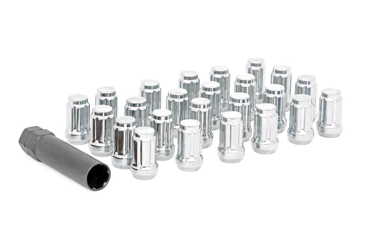 Lug Nut Set 1/2x20 24 Qty Chrome Rough Country