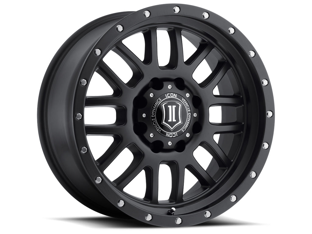 Alpha 20 X 9 / 8 X 170 0MM Offset 5 Inch Backspace Satin Black, ICON Alloys