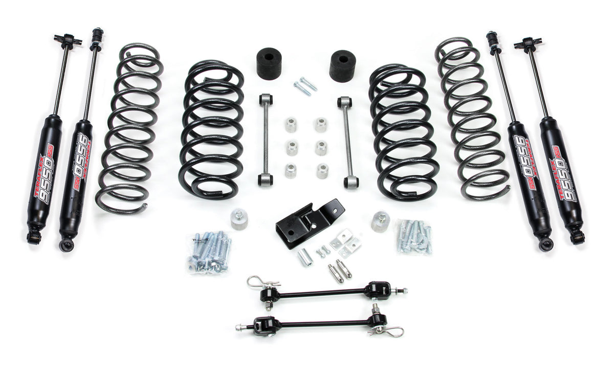 97-06 Jeep Wrangler TJ 3 Inch Coil Spring Base Lift Kit w/ Quick Disconnects & 9550 VSS Twin-Tube TeraFlex