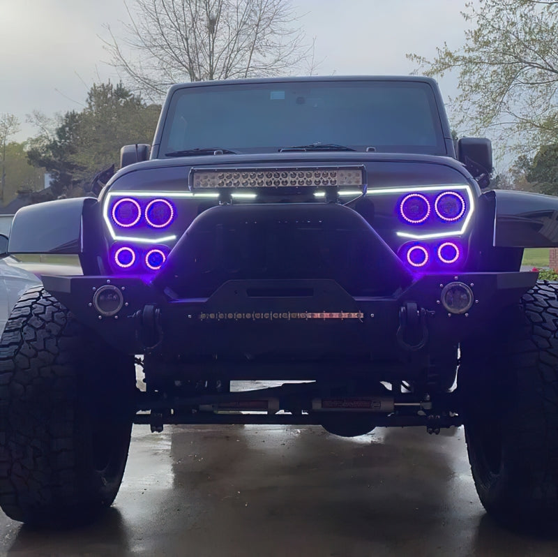 Oracle Vector Jeep Wrangler JK Grille Halo Kit - ColorSHIFT w/ BC1 Controller