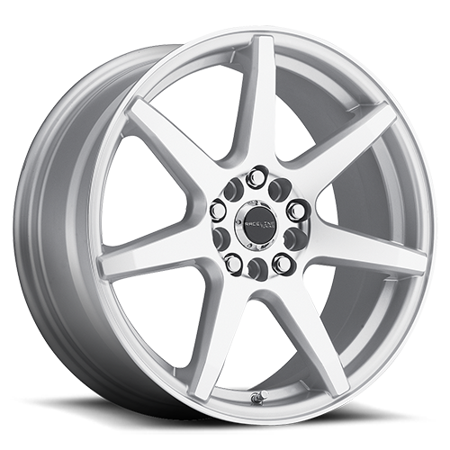 Aluminum Wheels 16x7 Evo 131S Silver 7 Spoke 40 Offset 5 on 112/5 on 120 Bolt Pattern 74.1 Bore Raceline