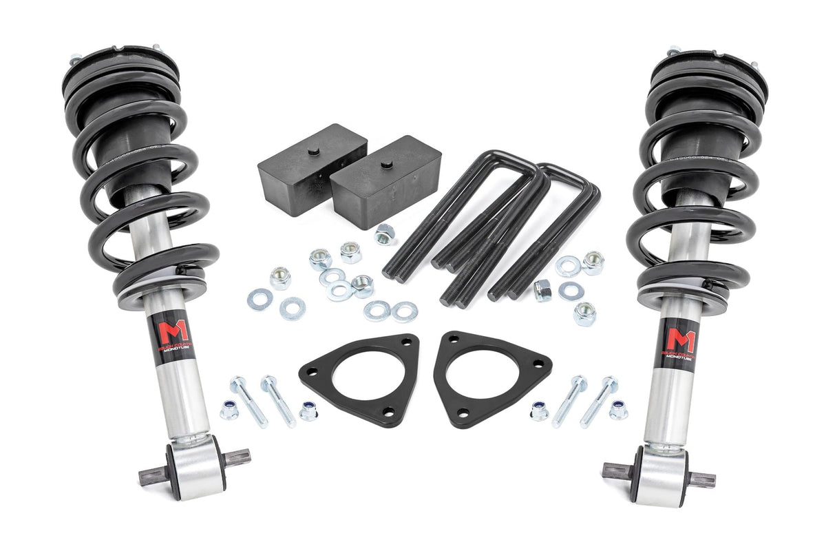 2.5 Inch Lift Kit Alu/Cast Steel M1 Strut Silverado/Sierra 1500 (07-18) Rough Country