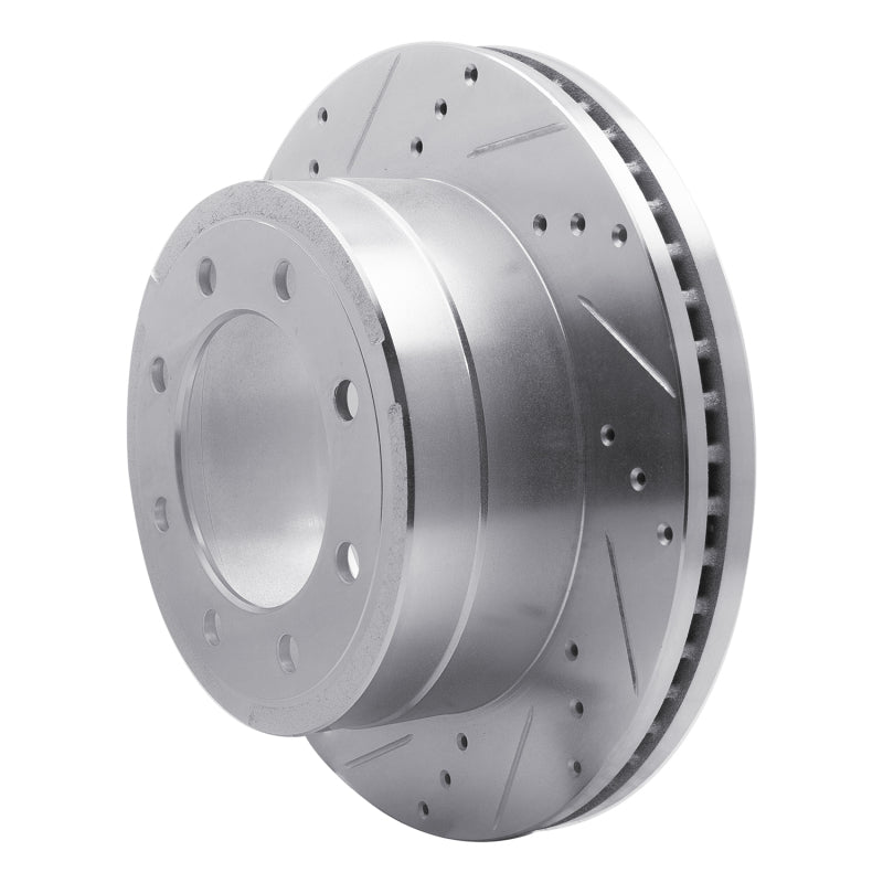R1 11-22 Ford F-250 2WD (Super Duty) Rear Left Drilled & Slotted Silver Brake Rotor