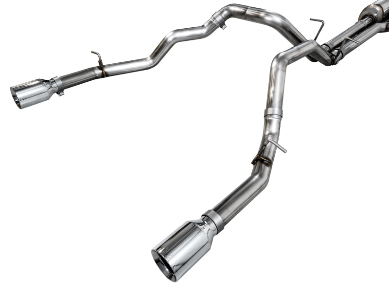 AWE Tuning 25+ RAM 1500 3.0TT 0FG Cat-Back Touring Exhaust - Chrome Silver Tips
