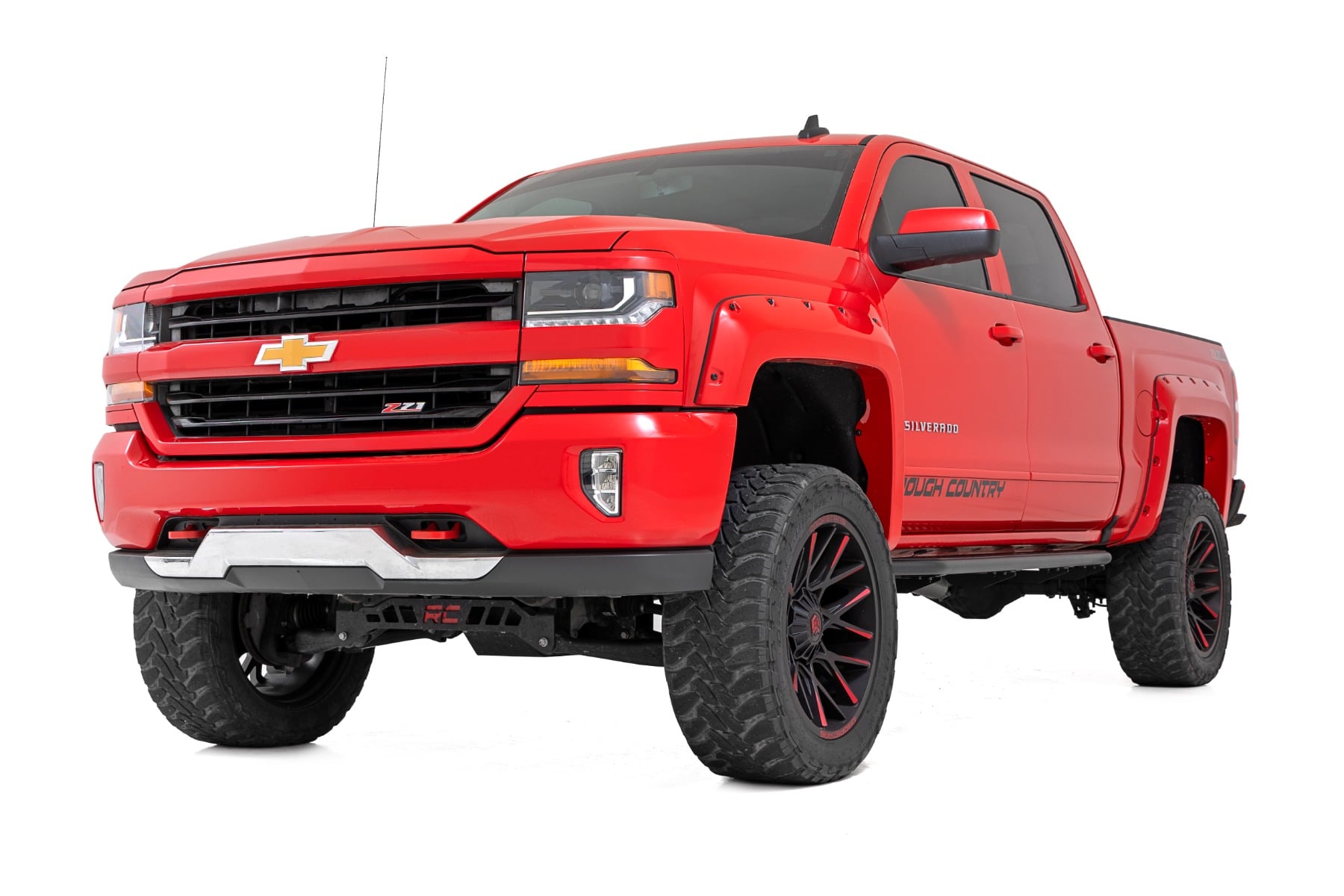 OV2 Running Boards Side Step Bars Crew Cab Silverado/Sierra 1500/2500HD/3500HD (07-19 & Classic) Rough Country