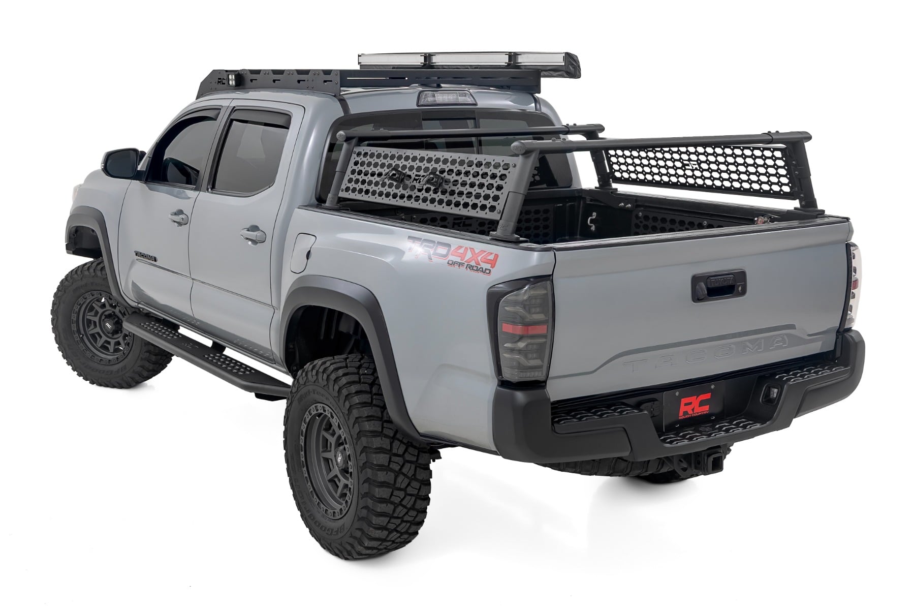 OV2 Running Boards Side Step Bars Crew Cab Toyota Tacoma 2WD/4WD (16-23) Rough Country