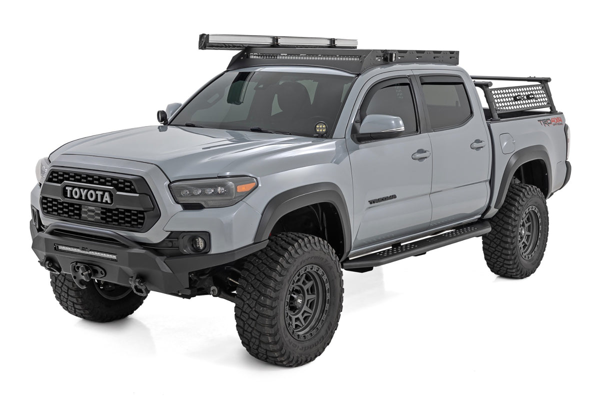 OV2 Running Boards Side Step Bars Crew Cab Toyota Tacoma 2WD/4WD (16-23) Rough Country