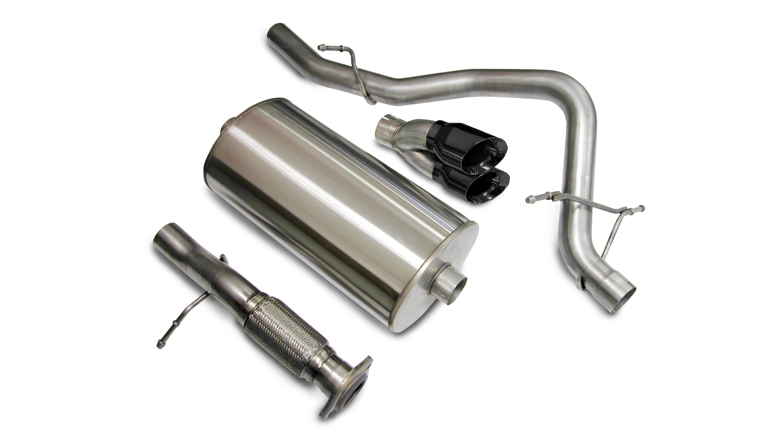 3.0 Inch Cat-Back Sport Single Rear Exhaust 4.0 Inch Black Tips 07-08 Chevy Tahoe/GMC Yukon 5.3L V8 Stainless Steel Corsa Performance
