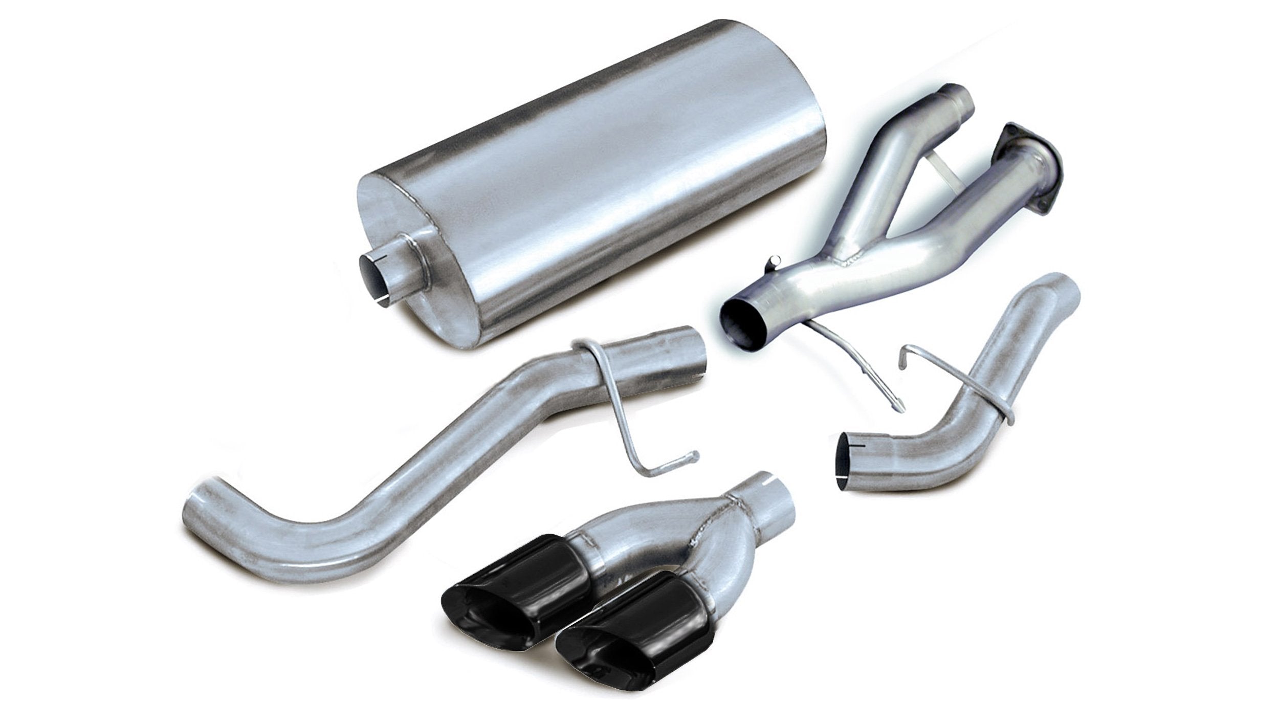 3.0 Inch Cat-Back Sport Single Side Exhaust 4.0 Inch Black Tips 02-06 Cadillac Escalade/GMC Yukon Denali 6.0L V8 Stainless Steel Corsa Performance