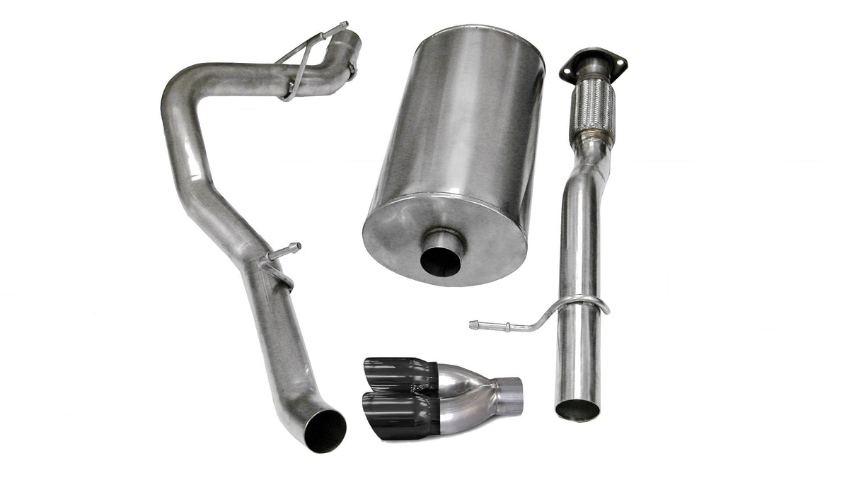 3.0 Inch Cat-Back Sport Single Side Exhaust 4.0 Inch Black Tips 07-08 Chevy Avalanche/Suburban GMC Yukon XL 5.3L/6.0L V8 Stainless Steel Corsa Performance