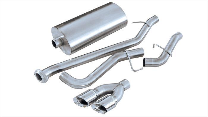 3.0 Inch Cat-Back Sport Single Side Exhaust 4.0 Inch Polished Tips 99-06 Silverado/Sierra 143.5 Inch Wheelbase 4.8L/5.3L V8 Stainless Steel Corsa Performance