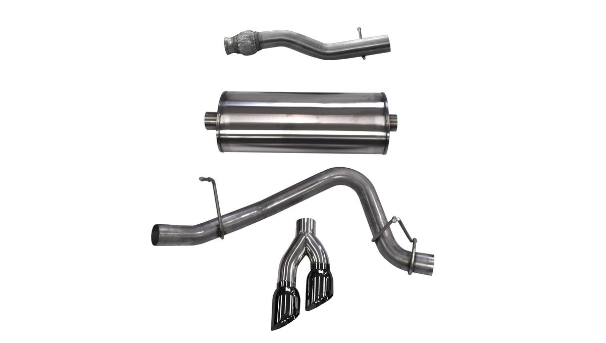 3.0 Inch Cat-Back Sport Single Side Exit Exhaust 4.0 Inch Black Tips 15-Present Chevy Suburban/GMC Yukon XL 5.3L V8 Stainless Steel Corsa Performance
