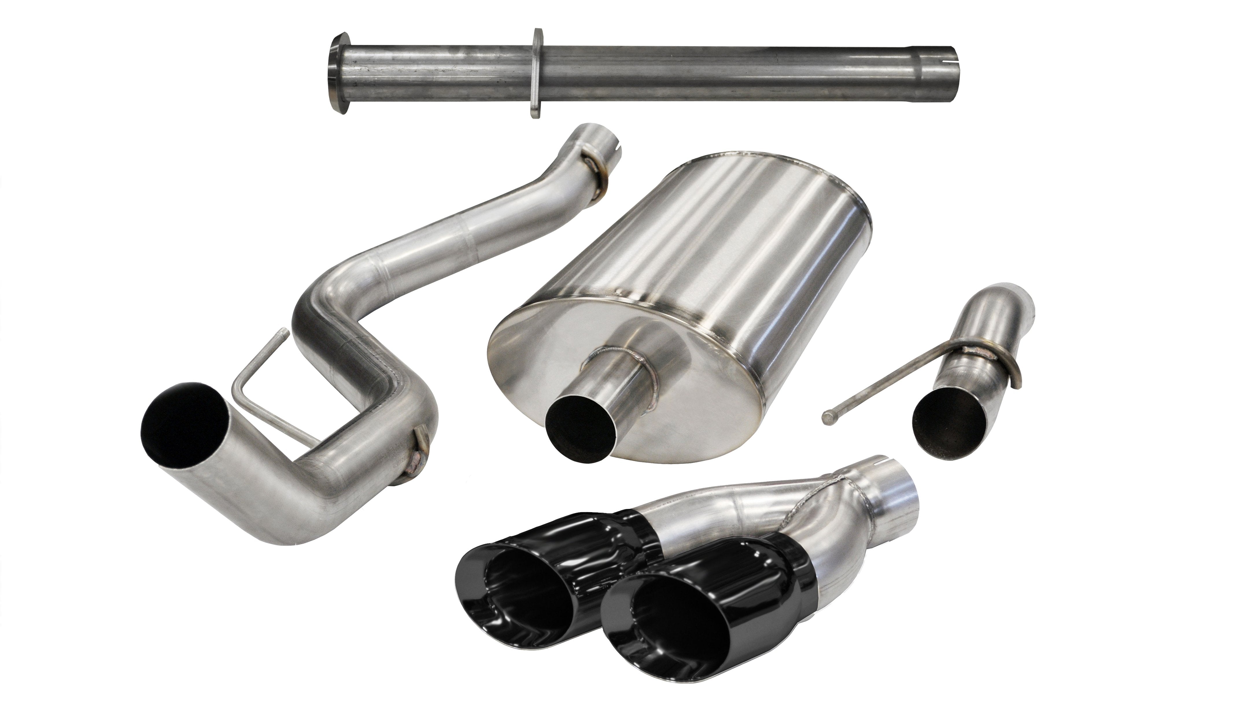 3.0 Inch Cat-Back Xtreme Single Side Exit Exhaust 4.0 Inch Black Tips 11-14 Ford F150 Raptor 6.2L V8 133.0 Inch Wheelbase Stainless Steel Corsa Performance