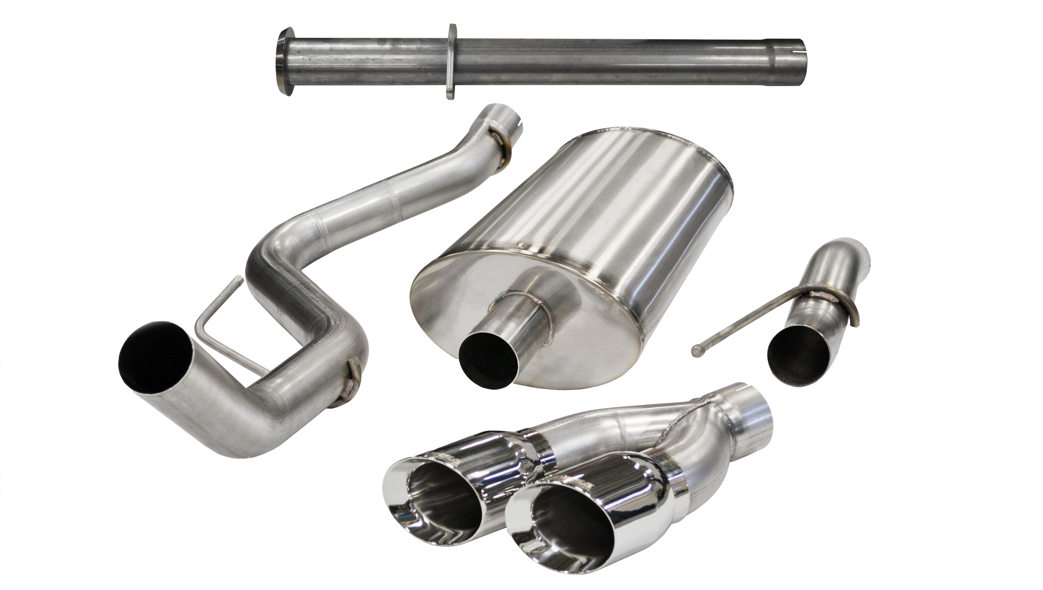 3.0 Inch Cat-Back Xtreme Single Side Exit Exhaust 4.0 Inch Polished Tips 11-14 Ford F150 Raptor 6.2L V8 133.0 Inch Wheelbase Stainless Steel Corsa Performance