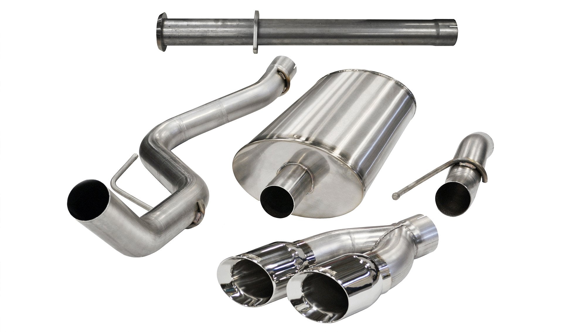 Cat-Back Xtreme Single Side Exit Exhaust 4.0 Inch Polished Tips 11-14 Ford F150 Raptor 6.2L V8 144.0 Inch Wheelbase Stainless Steel Corsa Performance