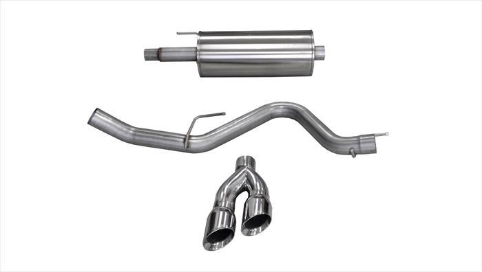3.0 Inch Cat-Back Sport Single Side Exit Exhaust 4.0 Inch Polished Tips 15-Present Ford F150 5.0L V8 SuperCab/SuperCrew 145/156.8/163.7 Inch WB Stainless Steel Corsa Performance