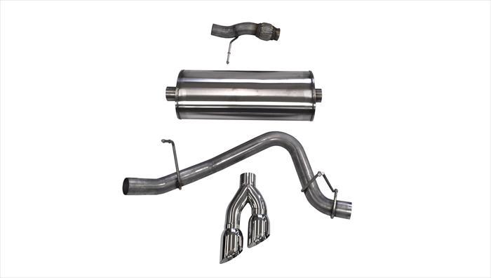 3.0 Inch Cat-Back Sport Single Side Exhaust 4.0 Inch Polished Tips 15-Present Chevy Tahoe/GMC Yukon 1500 5.3L V8 Stainless Steel Corsa Performance