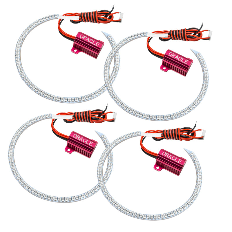 Oracle 08-13 GMC Sierra LED Round Ring Headlight Halo Kit - Blue