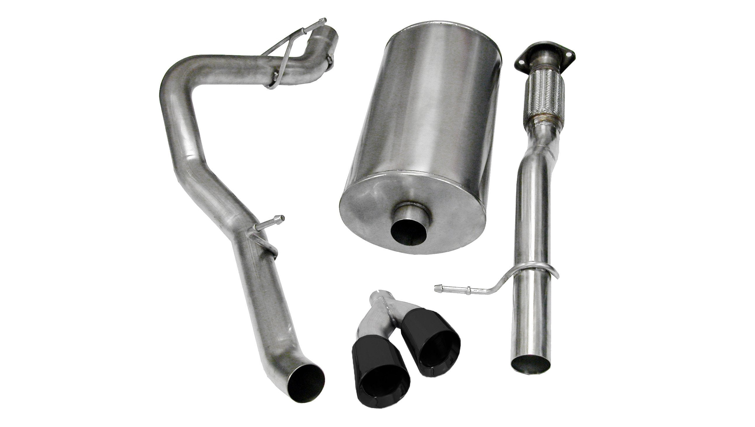 3.0 Inch Cat-Back Sport Single Side Exit Exhaust 4.0 Inch Black Tips 09-13 Avalanche/09-14 Suburban/Yukon XL 5.3L/6.0L V8 Stainless Steel Corsa Performance