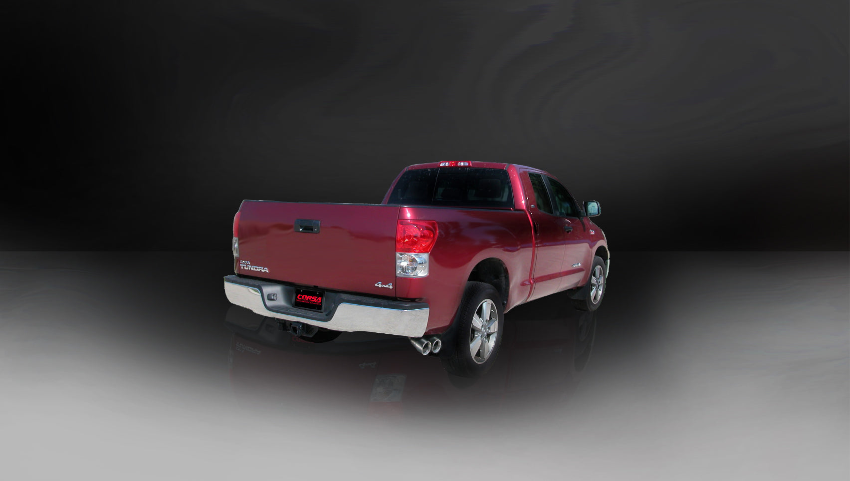 3.0 Inch Cat-Back Sport Single Side Exit Exhaust 4.0 Inch Polished Tips 11-Present Toyota Tundra Double Cab/Crew Max 5.7L V8 145.7 Inch WB Stainless Steel Corsa Performance