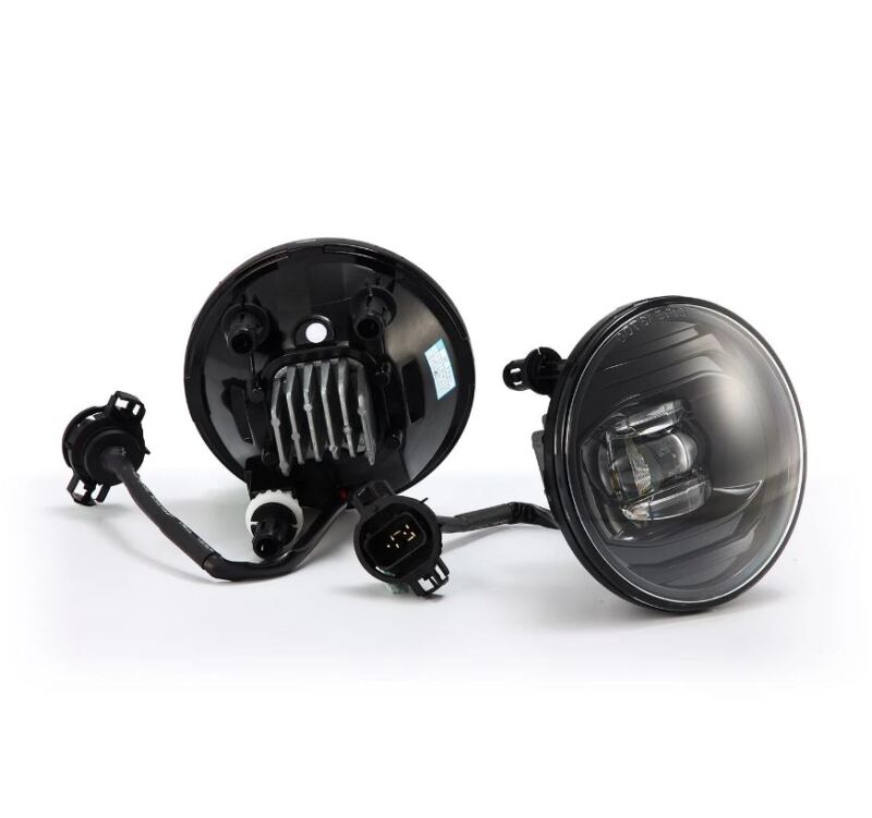 AlphaRex dual color LED projector fog lights for Chevrolet, GMC, and Pontiac, featuring white and amber lighting options.