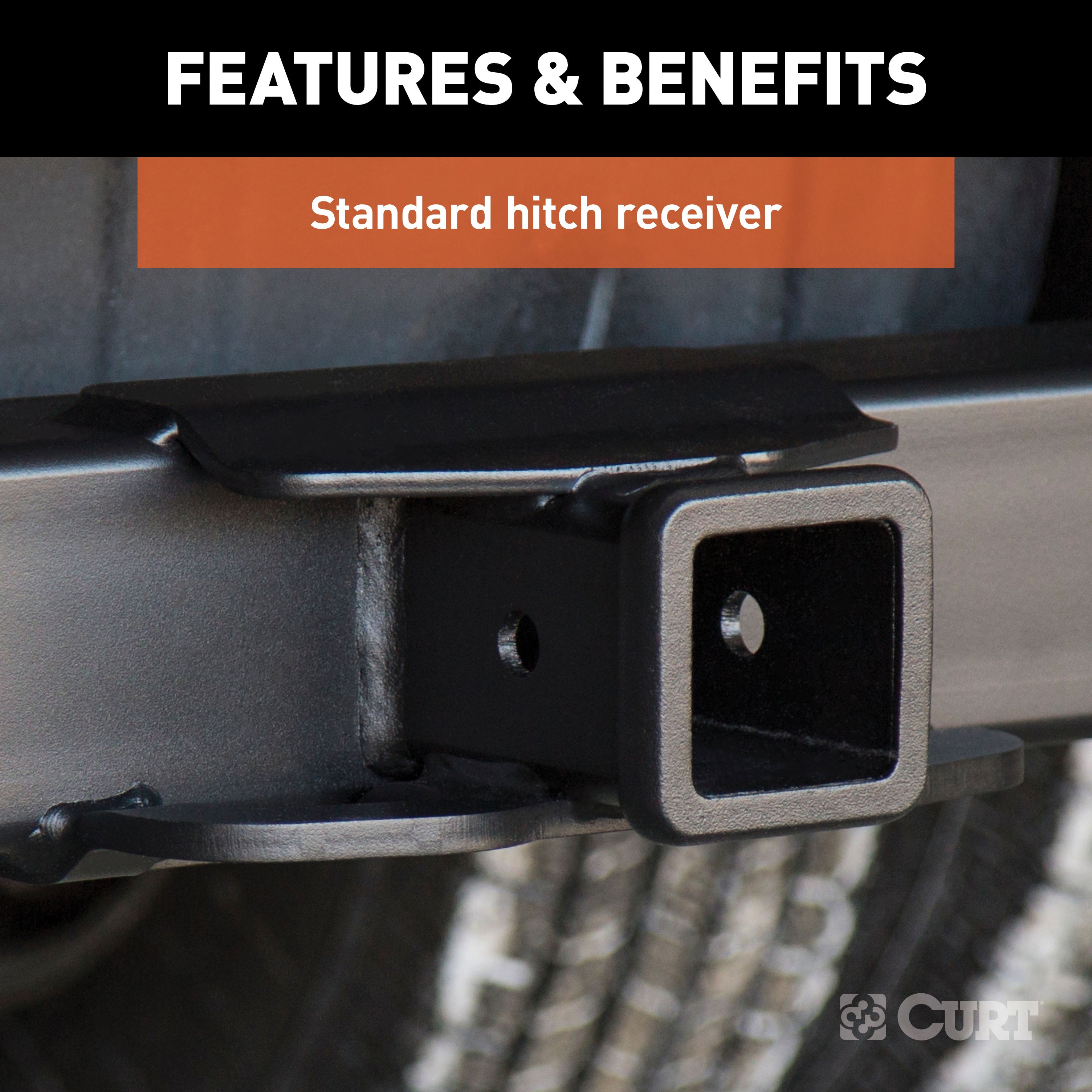 CURT Xtra Duty Class 5 Trailer Hitch, 2-In Receiver, Compatible with Select Dodge, Ram 1500, 2500, 3500 Model 15409