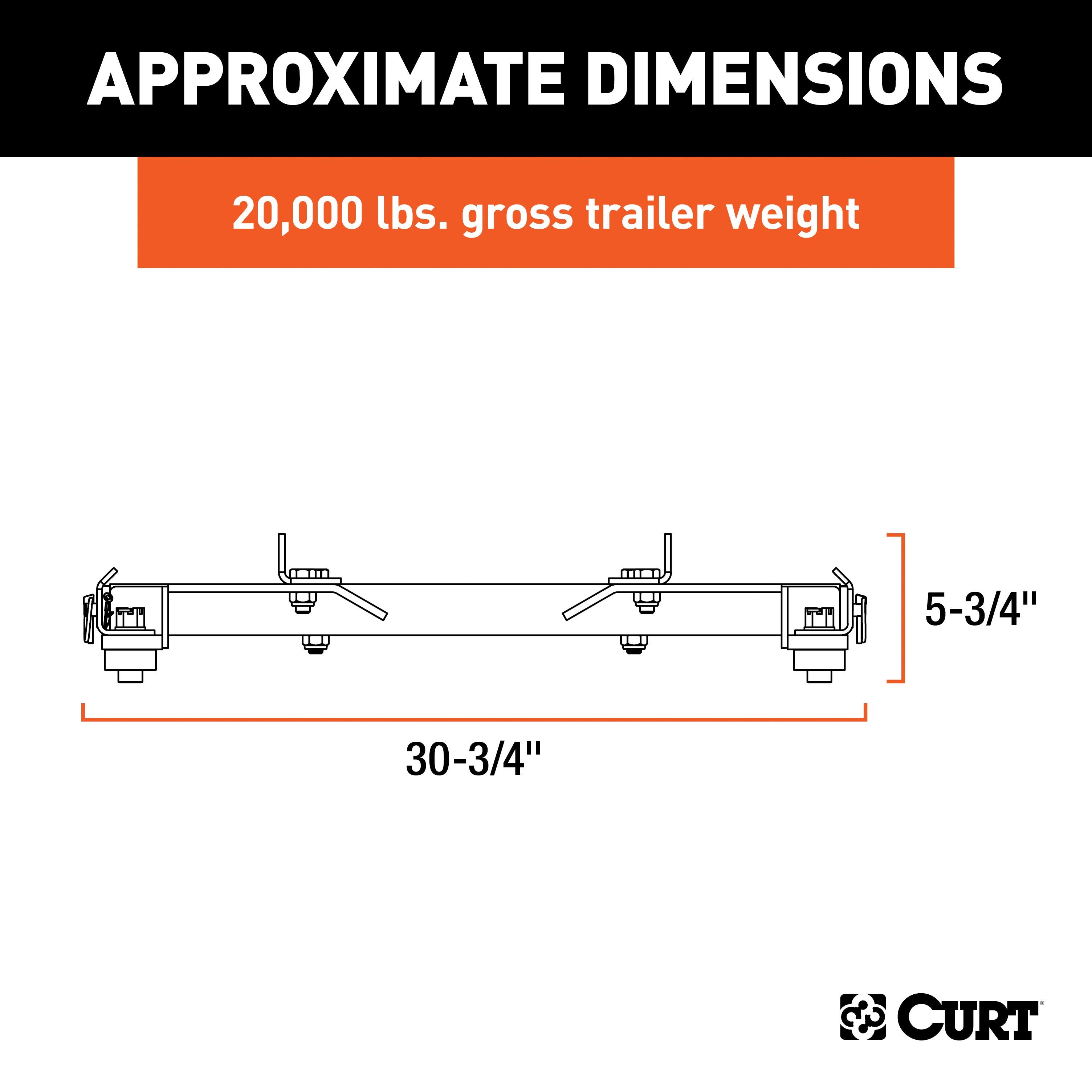 CURT Replacement Chevrolet Silverado, GMC Sierra 2500, 3500 HD Puck System 5th Wheel Roller Adapter, 20,000 lbs, Hitch Head and Roller Required Model 16023