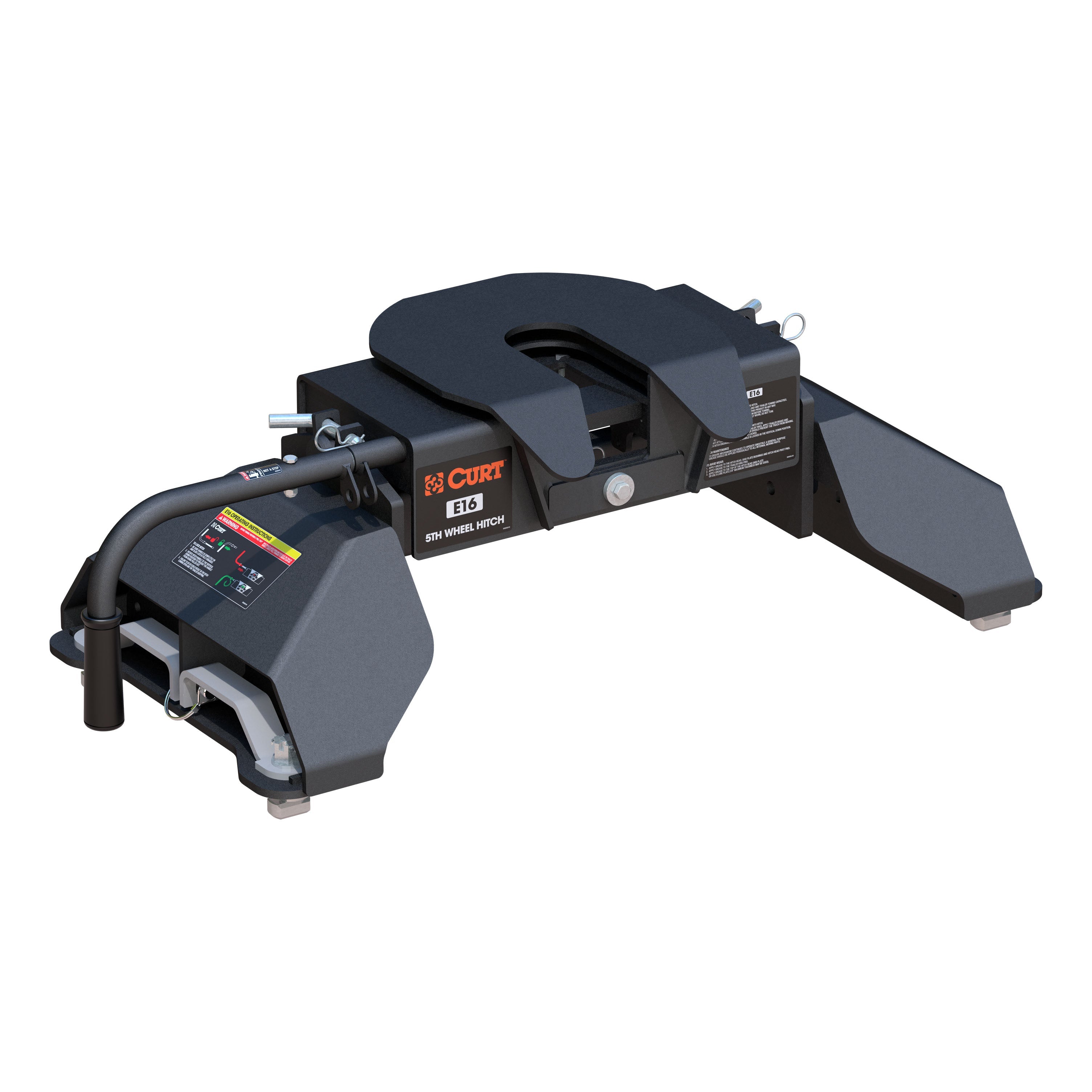 CURT E16 5th Wheel Hitch, 16,000 lbs, Select Ford F-250, F-350, F-450, 8-Foot Bed Puck System Model 16031