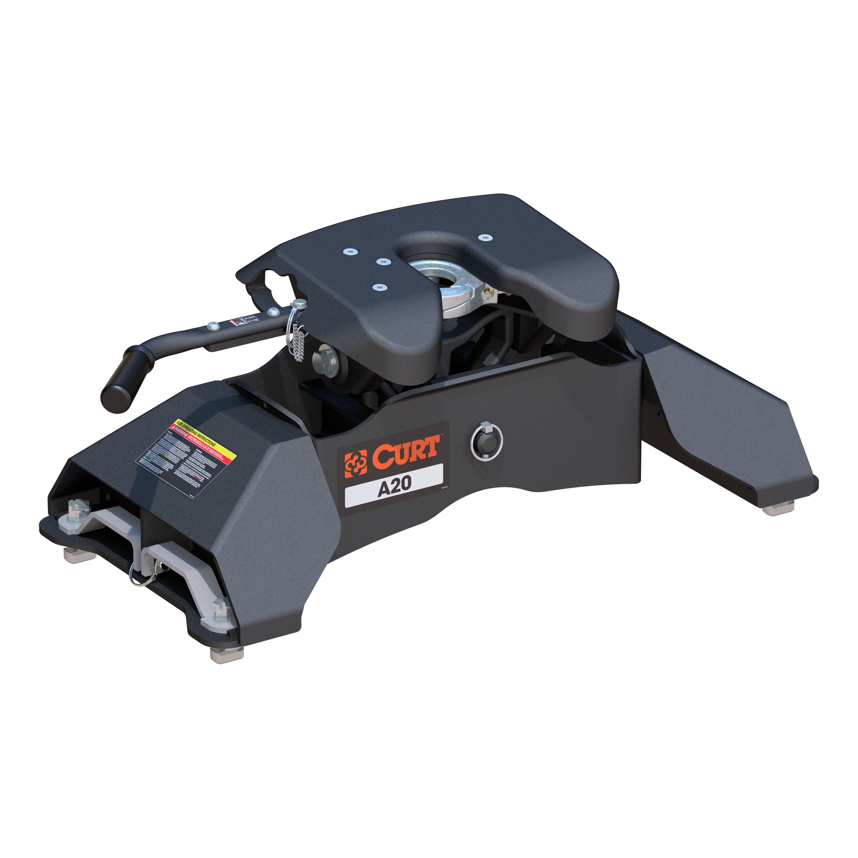 CURT A20 5th Wheel Hitch, 20,000 lbs, Select Ford F-250, F-350, F-450, 8-Foot Bed Puck System Model 16034