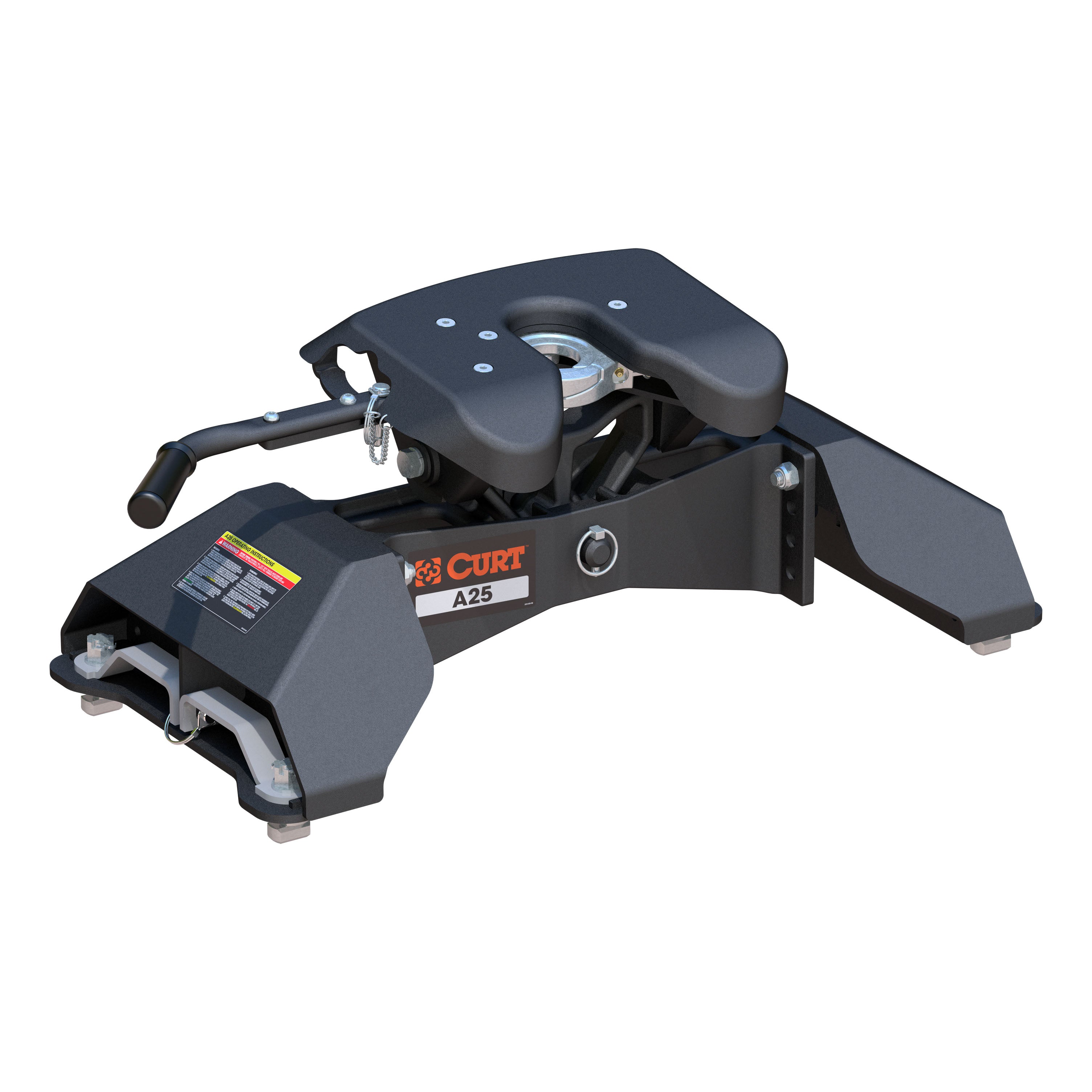 CURT A25 5th Wheel Hitch, 24,000 lbs, Select Ford F-250, F-350, F-450, 8-Foot Bed Puck System Model 16036