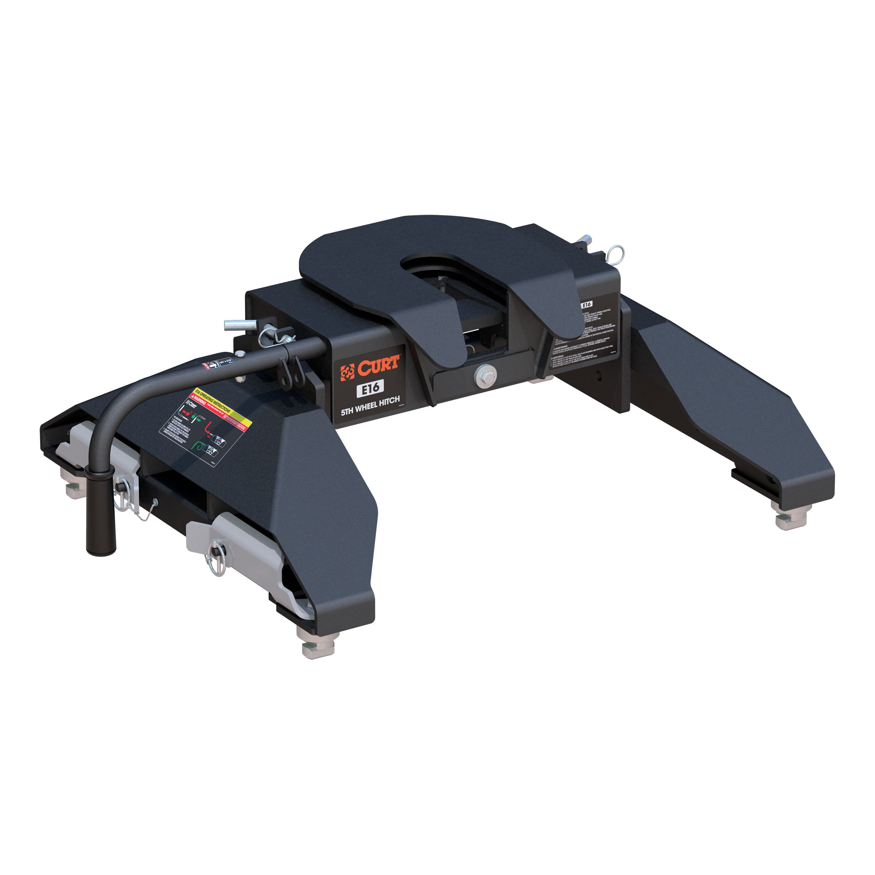 CURT E16 5th Wheel Hitch, 16,000 lbs, Select Chevrolet Silverado, GMC Sierra 2500, 3500 HD, 8-Foot Bed Puck System Model 16061