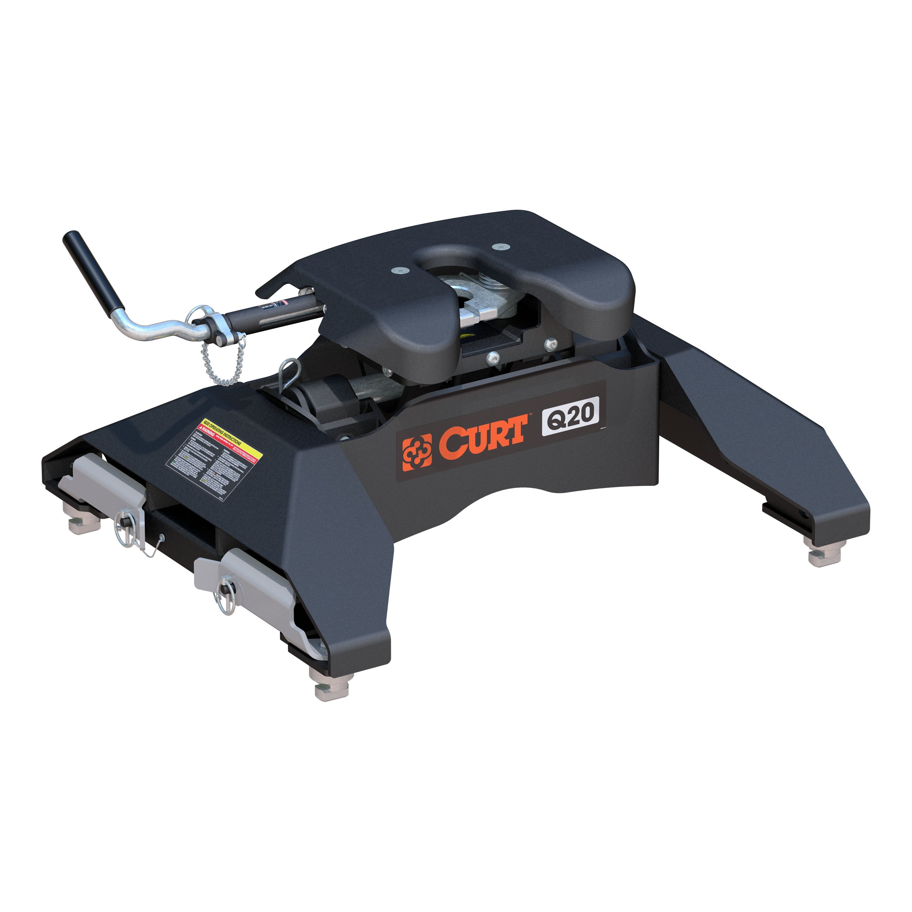 CURT Q20 5th Wheel Hitch, 20,000 lbs, Select Chevrolet Silverado, GMC Sierra 2500, 3500 HD, 8-Foot Bed Puck System Model 16065