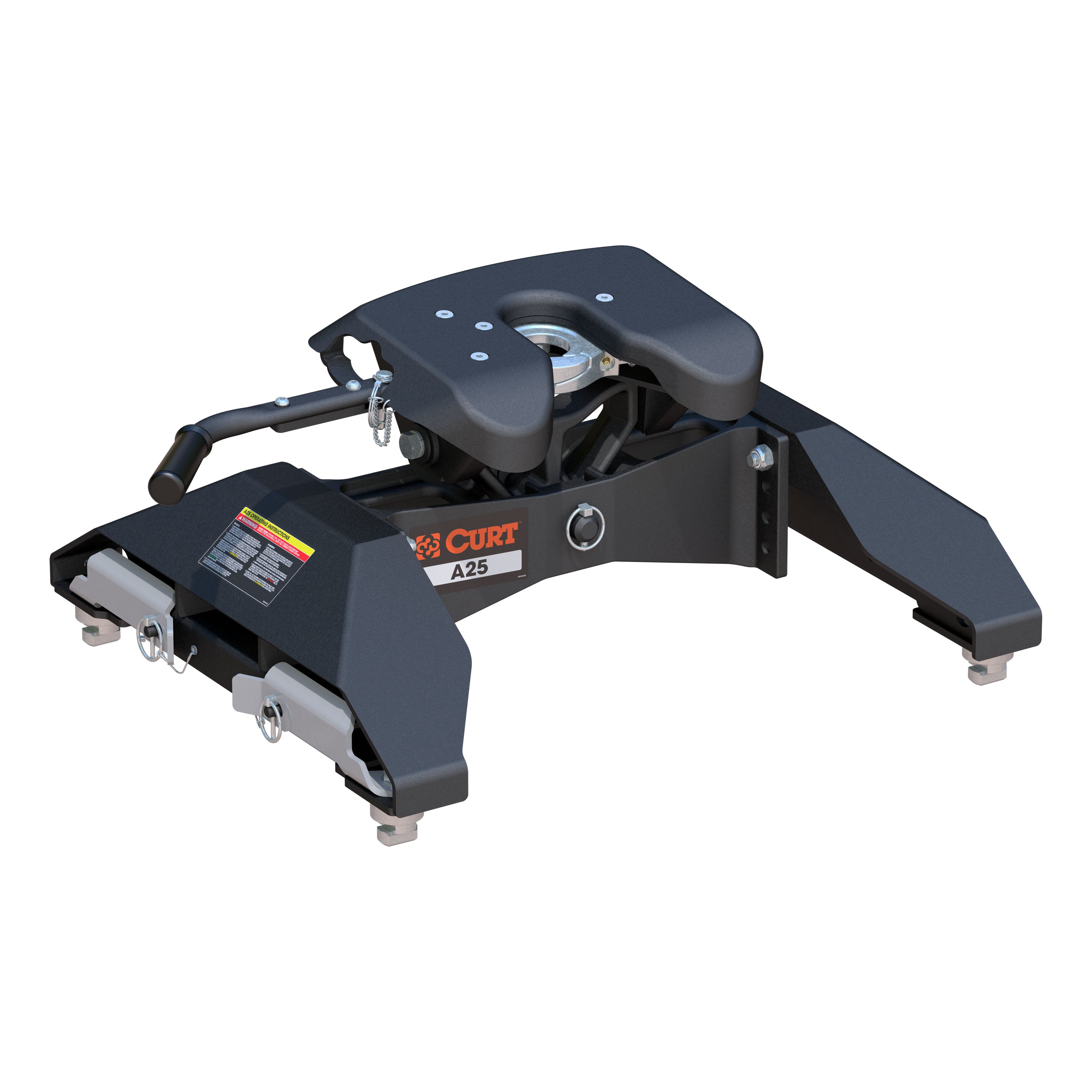 CURT A25 5th Wheel Hitch, 25,000 lbs, Select Chevrolet Silverado, GMC Sierra 2500, 3500 HD, 8-Foot Bed Puck System Model 16066