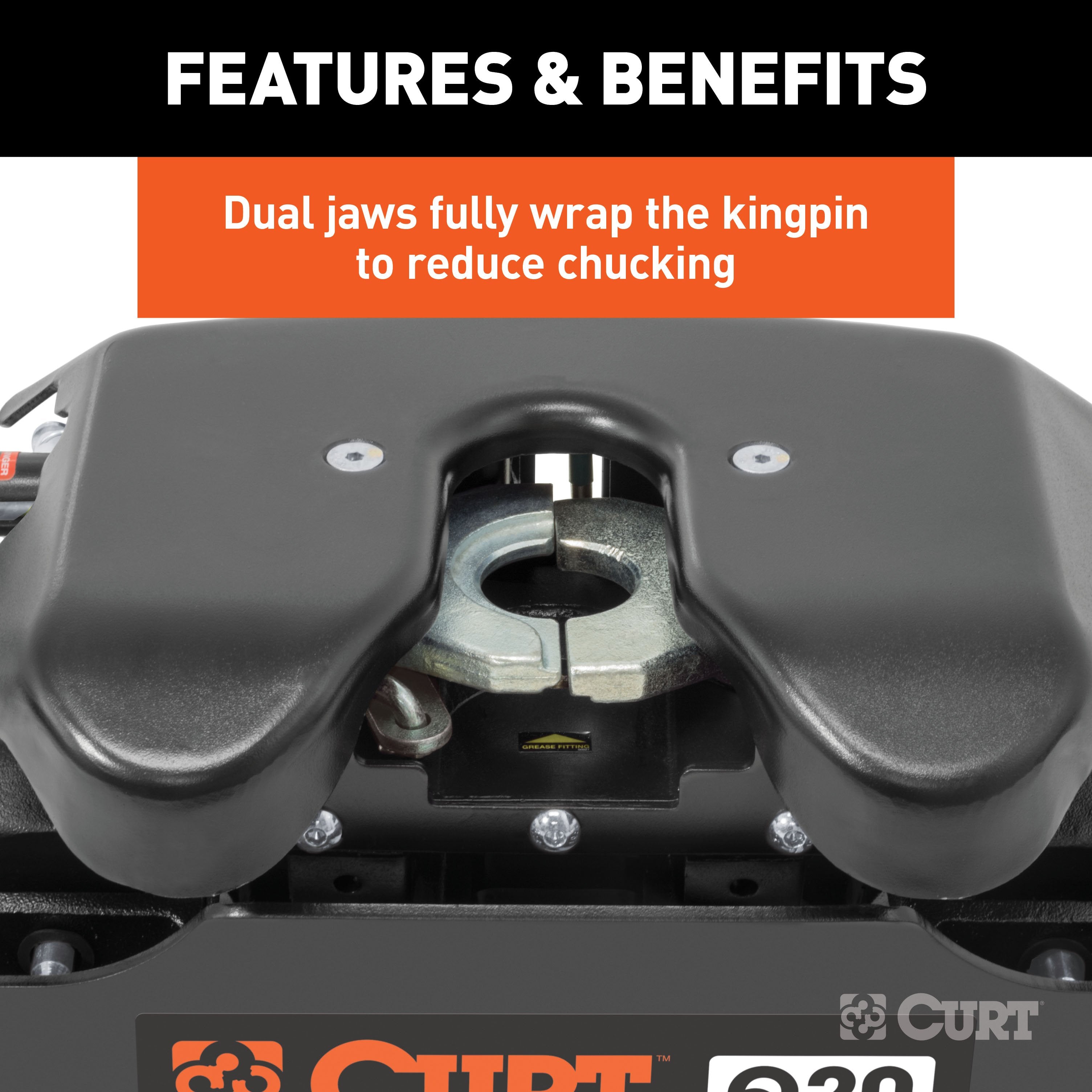 CURT Q20 5th Wheel Hitch, 20,000 lbs, Select Chevrolet Silverado, GMC Sierra 2500, 3500 HD, 8-Foot Bed Puck System Model 16094