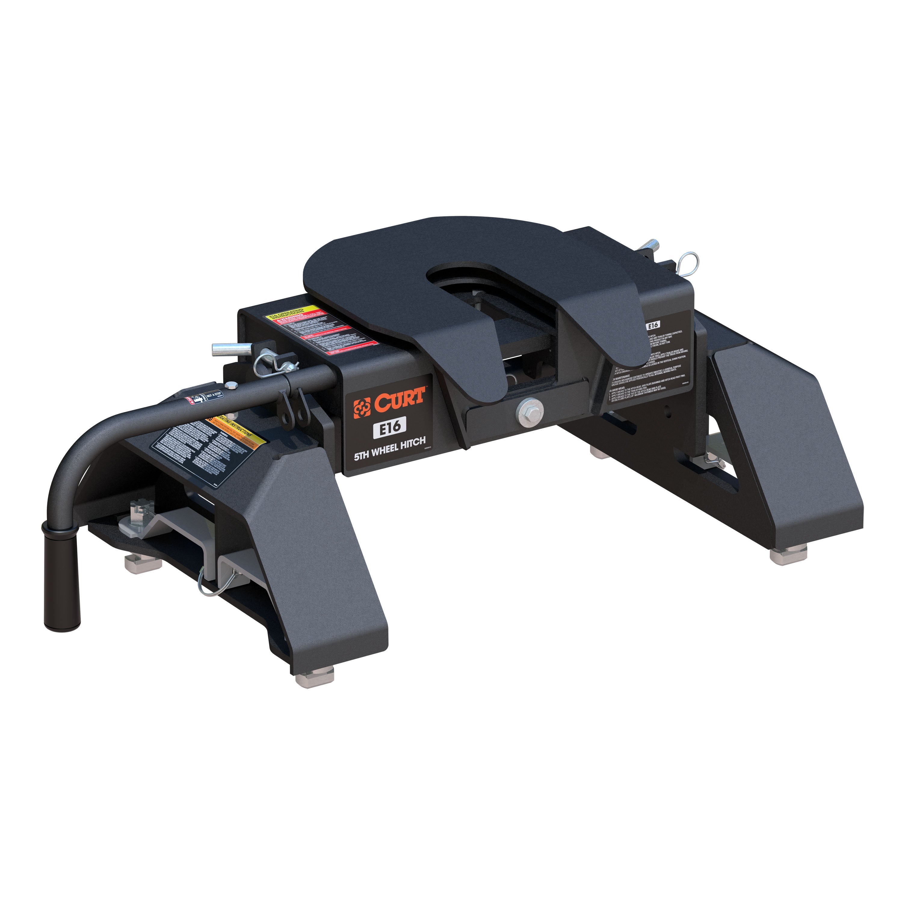 CURT E16 5th Wheel Hitch, 16,000 lbs, Select Chevrolet Silverado, GMC Sierra 2500, 3500 HD, 8-Foot Bed Puck System Model 16097
