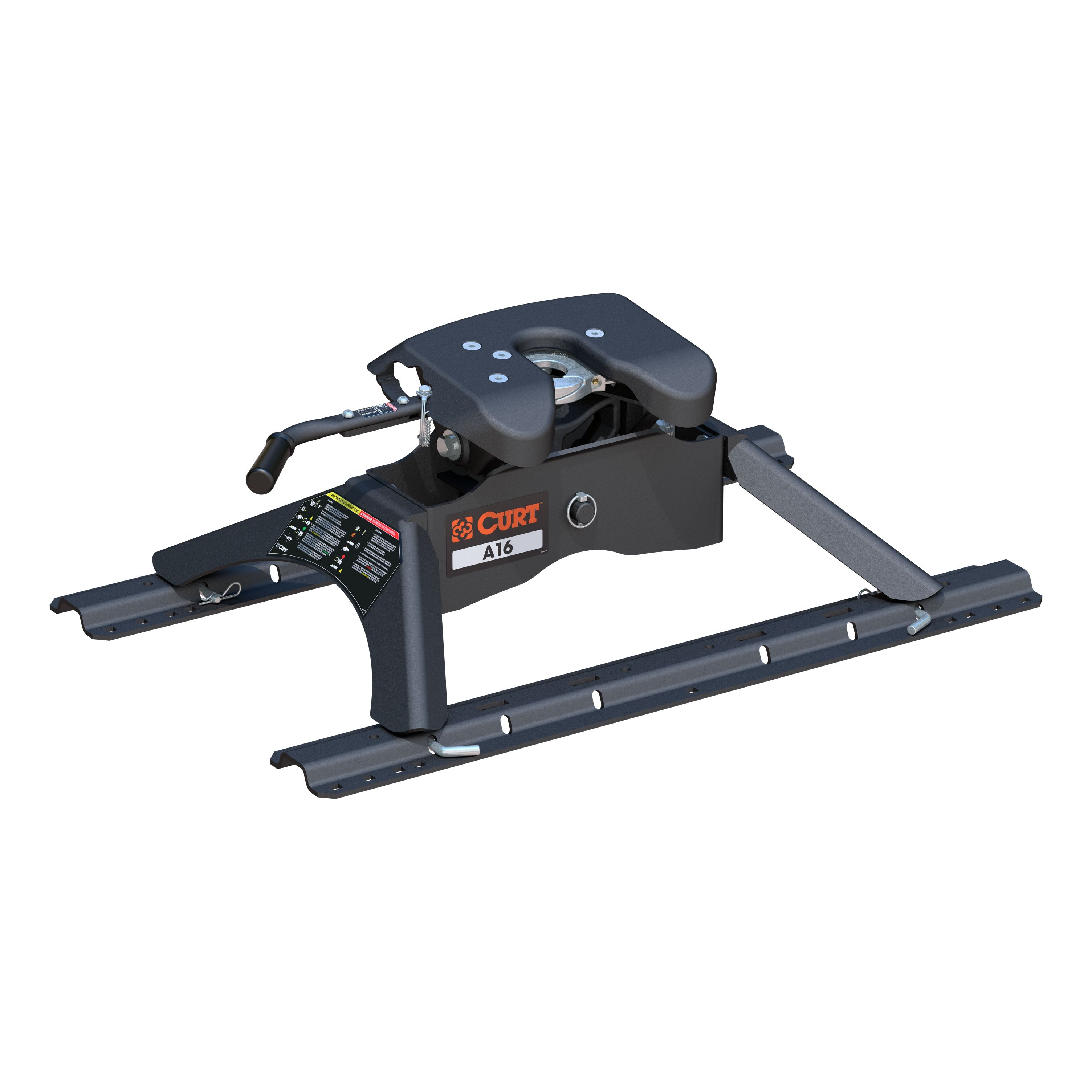 CURT A16 5th Wheel Hitch with Base Rails, 16,000 lbs Model 16121