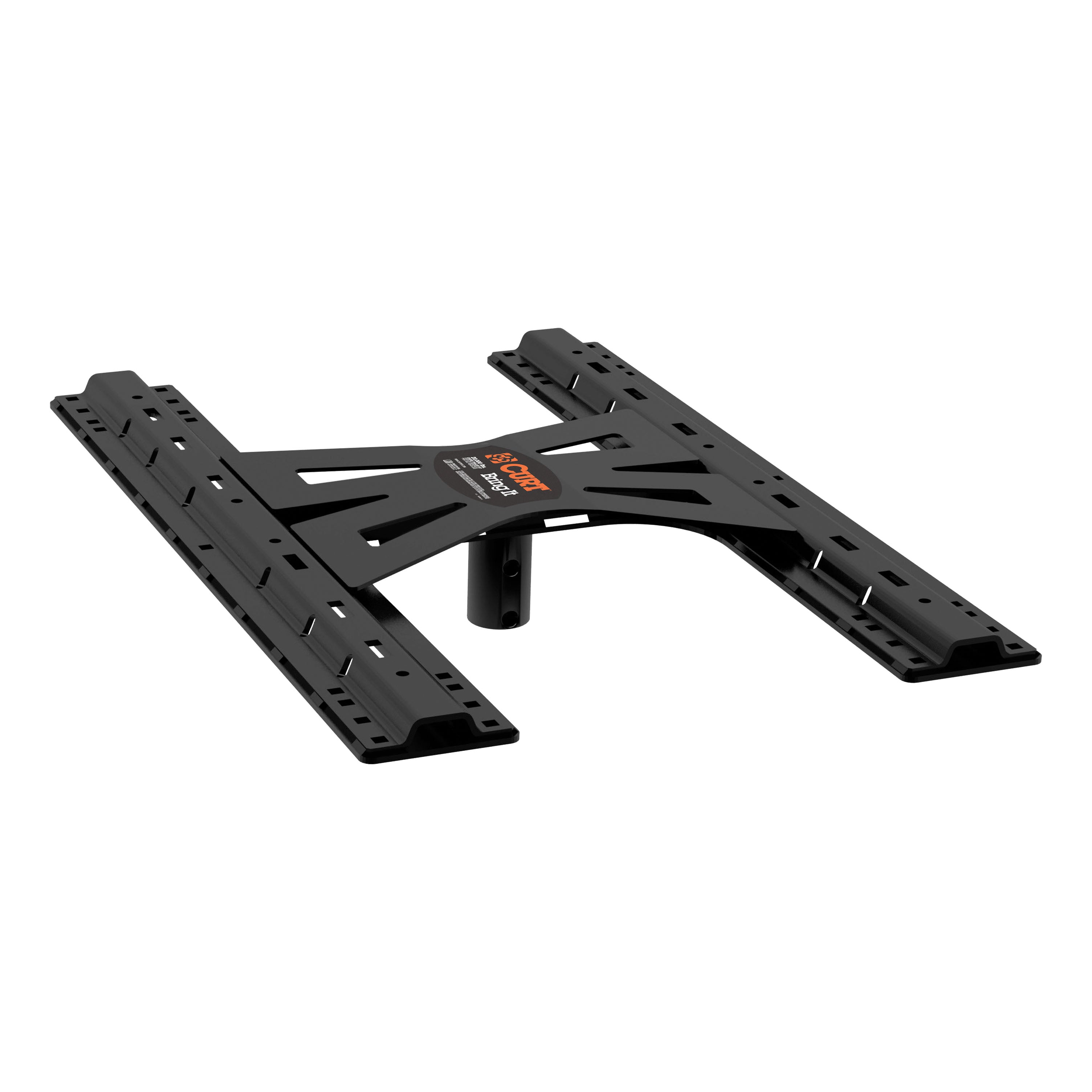 CURT X5 Gooseneck to 5th Wheel Adapter for Double Lock EZr Hitches, Industry-Standard Base Rails, 20,000 lbs Model 16220
