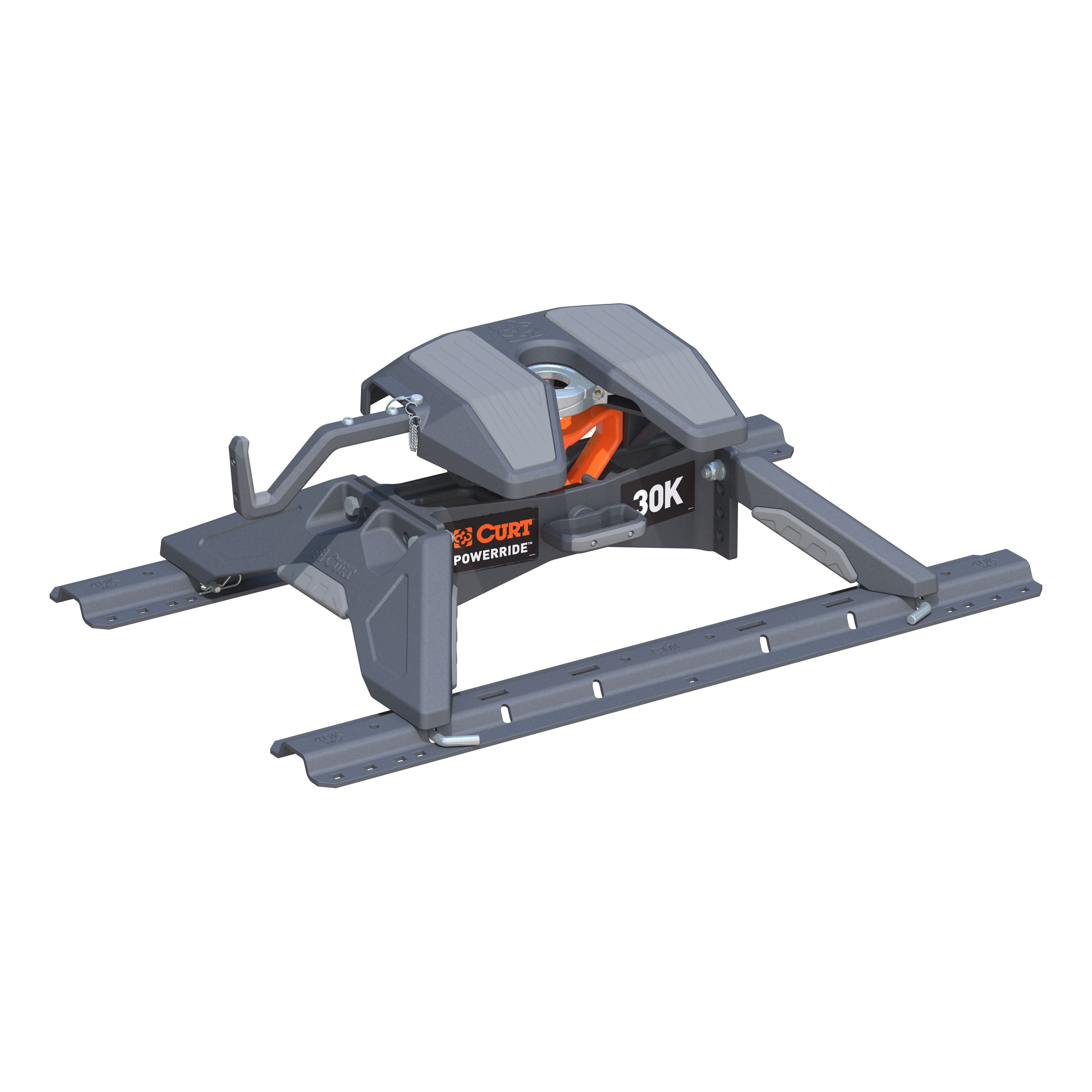 CURT PowerRide 30K 5th Wheel Hitch with Base Rails, 30,000 lbs Model 16321