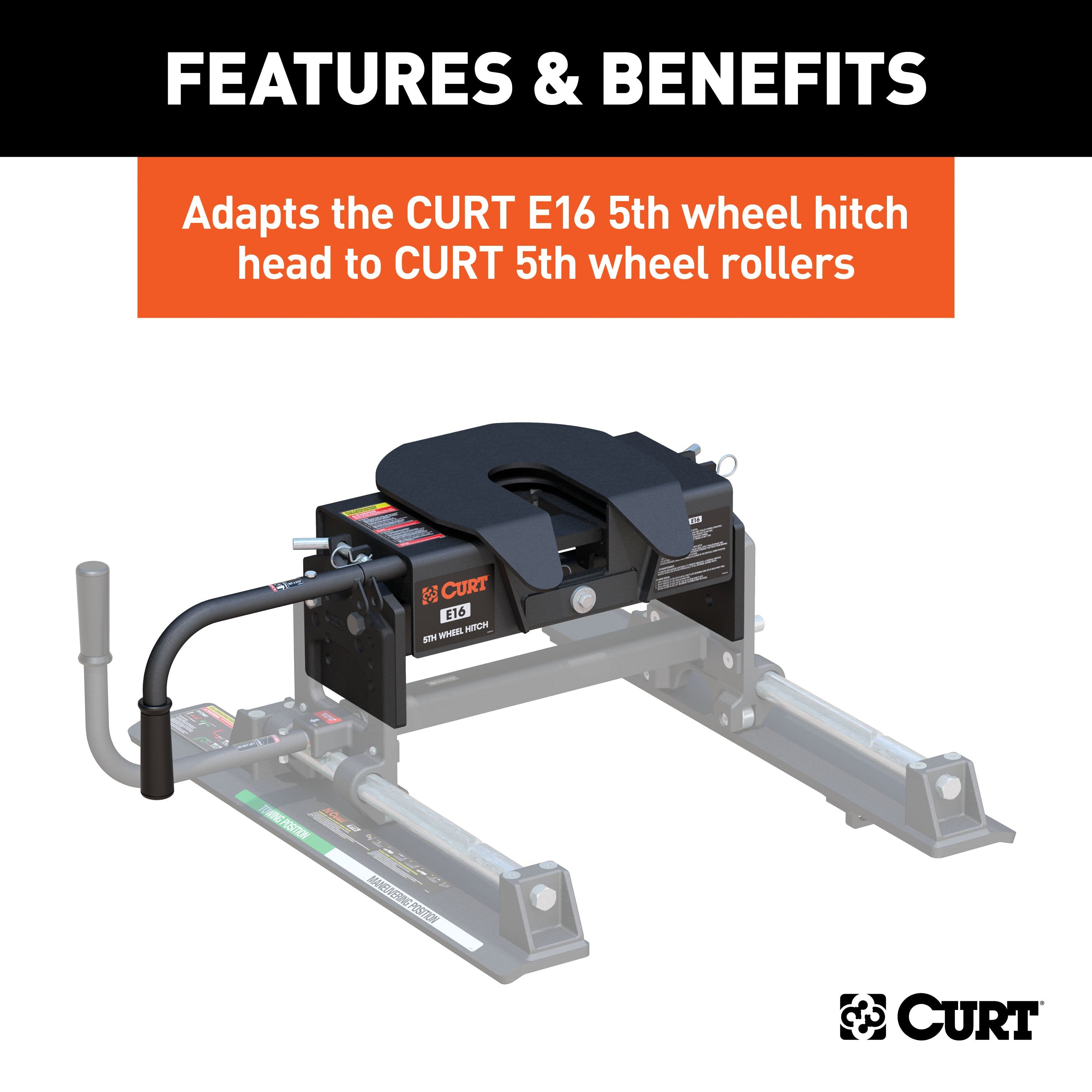 CURT E16 5th Wheel Hitch Head Adapter Model 16505