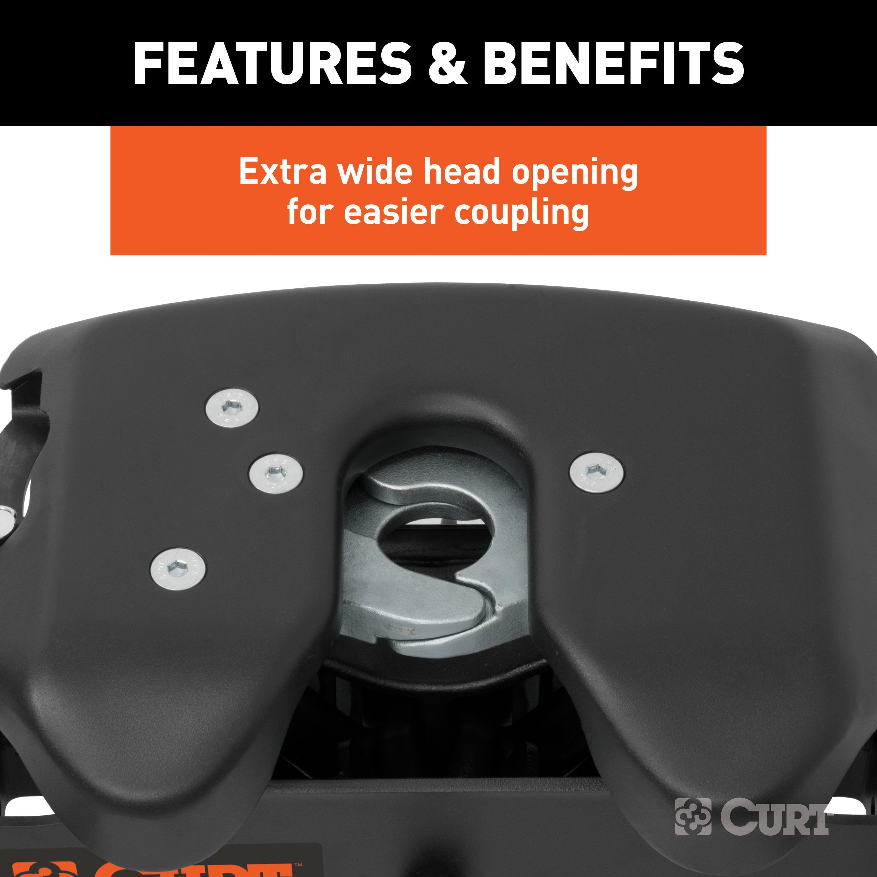 CURT A20 5th Wheel Hitch Head Only, Legs or Roller Required, 20,000 lbs Model 16540